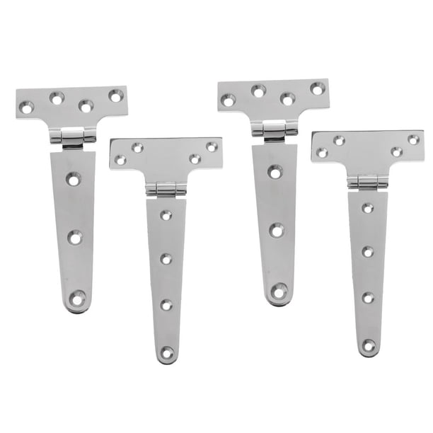 Paquete de 4 bisagras en T de material acero inoxidable 316 de resistencia para bao, yate, kayak, cobertizo, puerta, puerta, marino, 20,3 ,8 Yotijar Bisagra de la puerta T de acero inoxidable