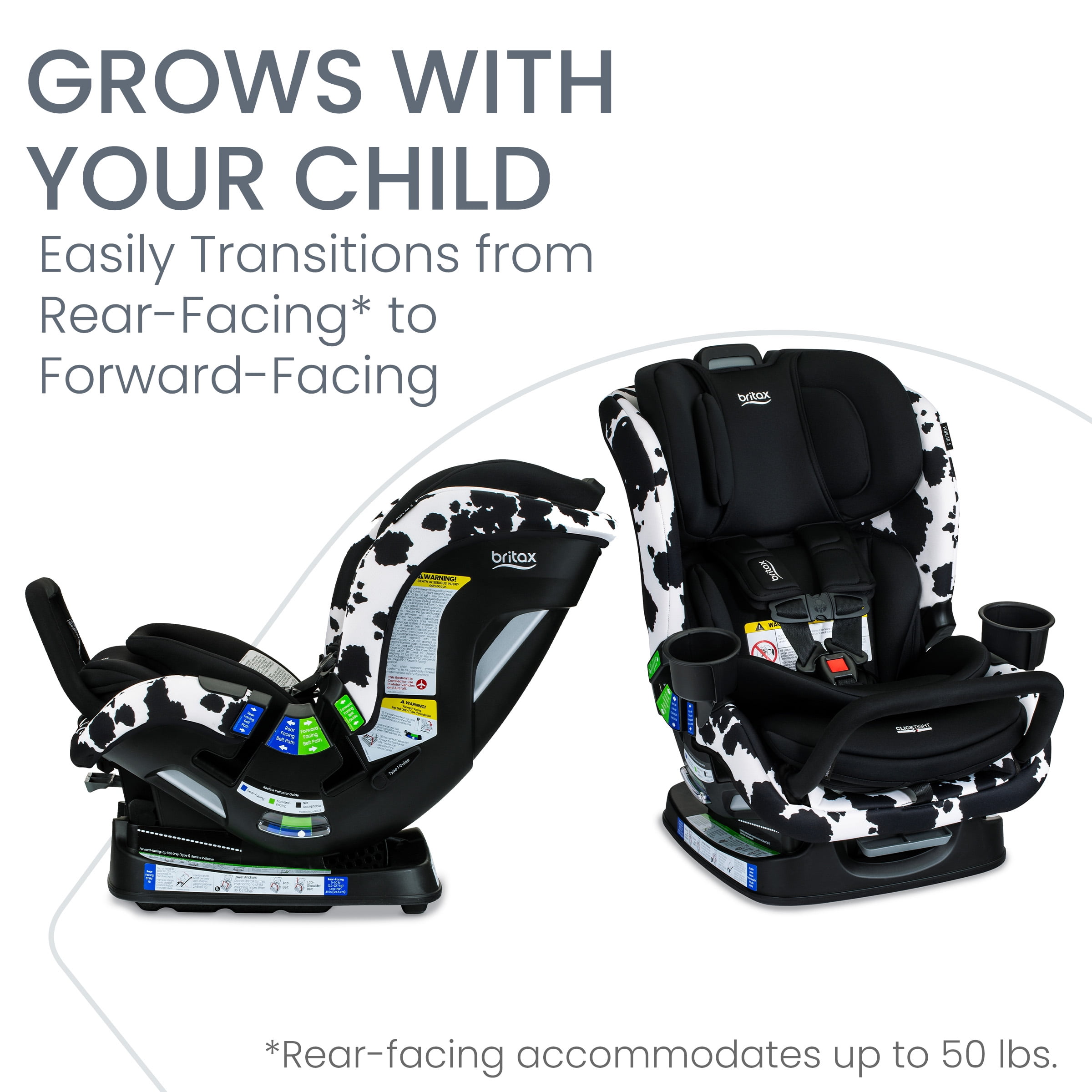 Britax Poplar S Convertible Car Seat, Cowmooflage