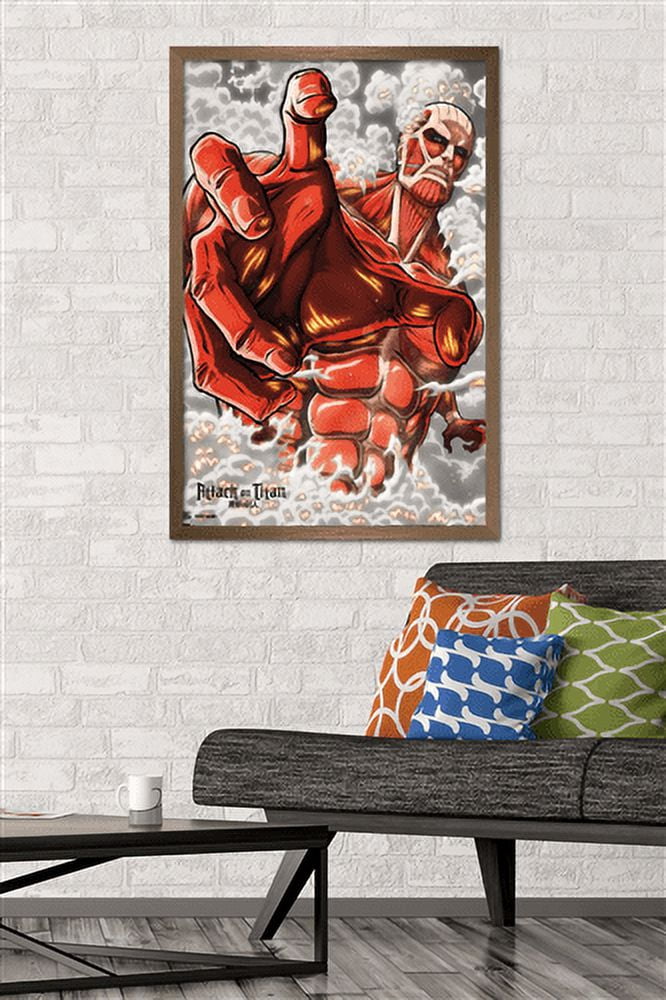 Attack on Titan: Season 2 - Armored Titan Wall Poster, 22.375" x 34", Framed