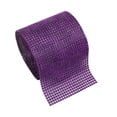 thumbnail image 1 of EeaseCA Sparkling Rhinestone Diamond Ribbon Mesh Roll for Wedding Cakes Birthday Party Decor Baby Shower Events and Arts and Crafts Projects 1 Yard x 4.7" (Purple), 1 of 3