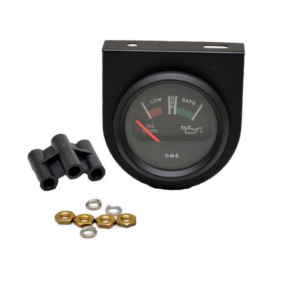 Faria Boat Oil Level Gauge KG0009A | 2 Inch Black w/ Panel