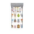 thumbnail image 2 of Ambesonne Colorful Fitted Sheet & Pillow Sham Set, Comic Koala Fox Faces, Full, Multi, 2 of 3
