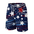 thumbnail image 6 of CIENVNSTG Men's Patriotic USA Flag Print Shorts Drawstring Elastic Waist Casual Shorts for Independence Day Party Navy L, 6 of 6