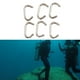 thumbnail image 4 of Paquete de 6 hebillas de gancho en forma de C, hebilla de clip de gancho de acero inoxidable para buceo diámetro del alambre 3 mm, 4 of 9