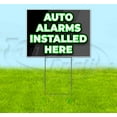 thumbnail image 1 of Auto Alarms Installed Here (18" x 24") Yard Sign, Includes Metal Step Stake, 1 of 6