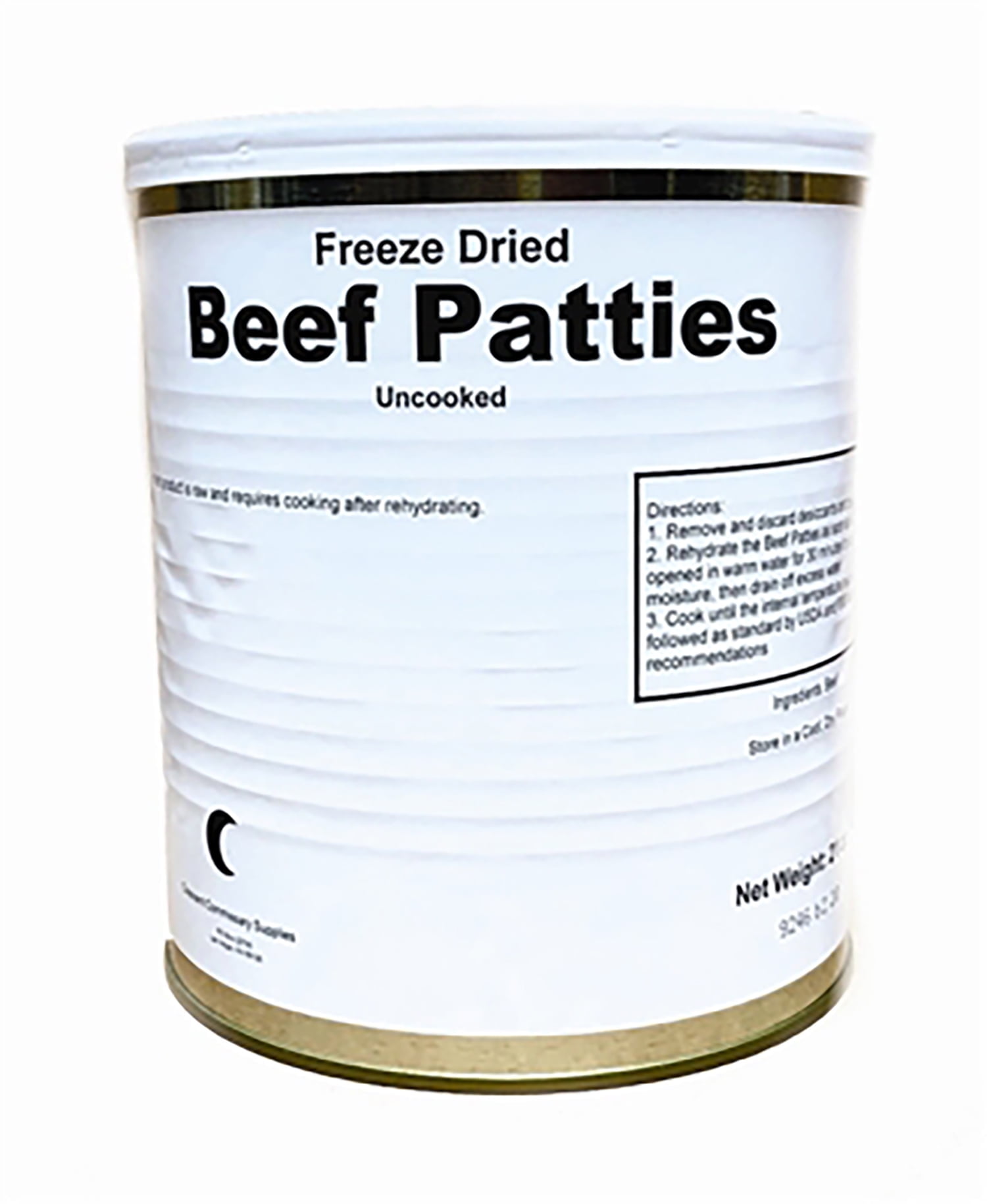 Military Surplus Freeze Dried Hamburger Ground Beef Patties #10 Can-1 Can