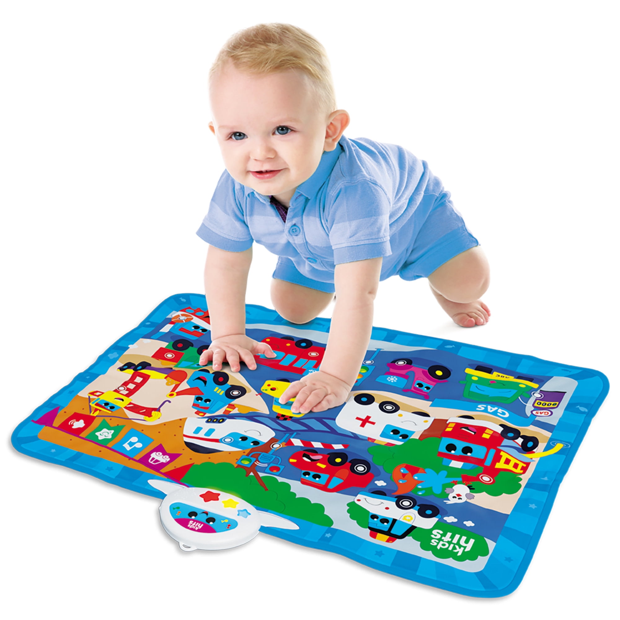 Kids Hits: Light & Sound Mat - Big City Rush - Music Activity Floor Pad, Sensory Toy, City Sounds-Piano Notes, Touch-Listen-Learn, Baby-Toddlers 8Mo+