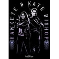 thumbnail image 2 of Women's Marvel Hawkeye Kate Bishop and Hawkeye  Scoop Neck Black 2X Large, 2 of 4