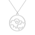 thumbnail image 4 of Elements Charm Air Pendant Necklace Dainty Long Choker Stainless Steel Jewelry Wedding Gift, 4 of 5