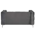 thumbnail image 5 of Morden Fort Modern Loveseat with Deep Dutch Velvet, Iron Legs-Velvet Grey, 5 of 7