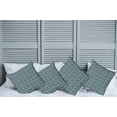 thumbnail image 6 of Ambesonne Retro Throw Pillow Cover 4 Pack, Chevron Effects, 24", Earth Yellow Petrol Blue, 6 of 6