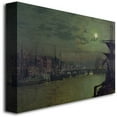 thumbnail image 2 of Trademark Fine Art "Baiting the Lines, Whitby" Canvas Wall Art by John Atkinson Grimshaw, 2 of 2