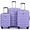 Purple, variant on PAPROOS Hardside Luggage Set, 3 Piece 21in 25in 29in Carry on Suitcases Set with 2 Hooks and TSA Lock, Modern Lightweight Luggage Set, Hardshell Expandable Suitcase Set for Family Travel, Peach