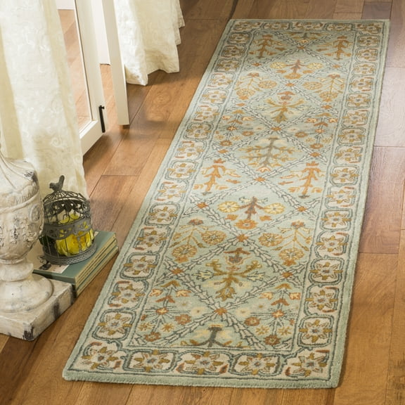 Safavieh Heritage Carmella Floral Wool Runner Rug, Cream/Blue, 2'3" x 8'