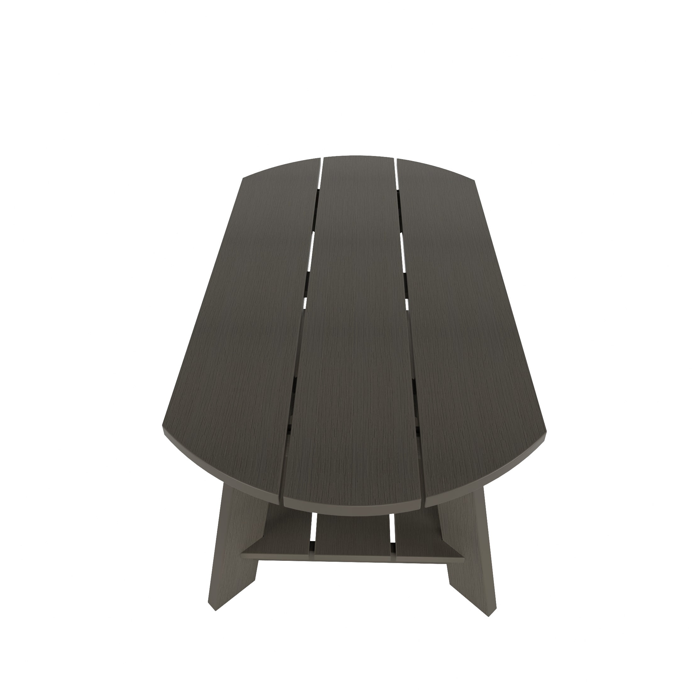 WestinTrends Tuscany Outdoor Coffee Table, Real Wood Like All Weather HIPS 2 Tier Patio Adirondack Coffee Table, Charcoal Gray