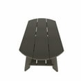 thumbnail image 2 of WestinTrends Tuscany Outdoor Coffee Table, Real Wood Like All Weather HIPS 2 Tier Patio Adirondack Coffee Table, Charcoal Gray, 2 of 9