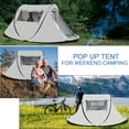 thumbnail image 4 of Pop Up Camping Tent, 2-4 Person Instant Tent, Waterproof PU 2000MM, Spacious Ventilated Automatic Setup Tent with 2 Doors & 2 Windows, Portable Lightweight for Outdoor Camping Hiking Beach, 4 of 20