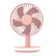 thumbnail image 1 of Ventilador de escritorio recargable con luz nocturna, portátil, oscilante, de 6 pulgadas Rosa, 1 of 9