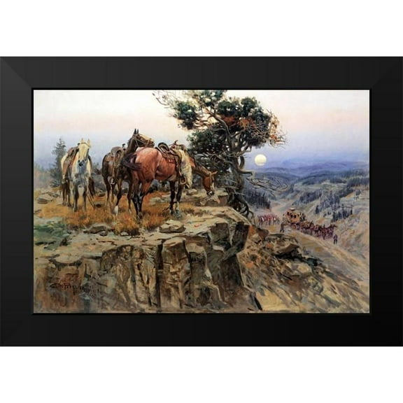 Russell, Charles Marion 14x11 Black Modern Framed Museum Art Print Titled - Innocent Allies