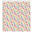 thumbnail image 3 of Ambesonne Owls Shower Curtain, Flowers Nostalgic, 69"Wx75"L, Multicolor, 3 of 3