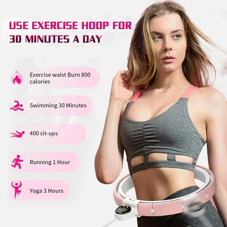Infinity Hoop - Weighted Hula Fit Hoop for Weight Loss & Waist Exercise for  Women/Adult - Perfect Fitness & Gift Option, Workout Routine with Infinity