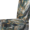 thumbnail image 4 of Designart "Ink On Stone Gold Teal Elegance" Gold Abstract Upholstered Accent Chair - Modern Arm Chair For Living Room, 4 of 7