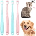thumbnail image 1 of 4 cepillos de dientes de silicona para perros pequeños, cepillos de dientes para gatos, 360 grados, cepillo de dientes para bebés, cepillo de dientes para mascotas, limpieza profunda, embalaje indepe JAMW Sencillez, 1 of 5