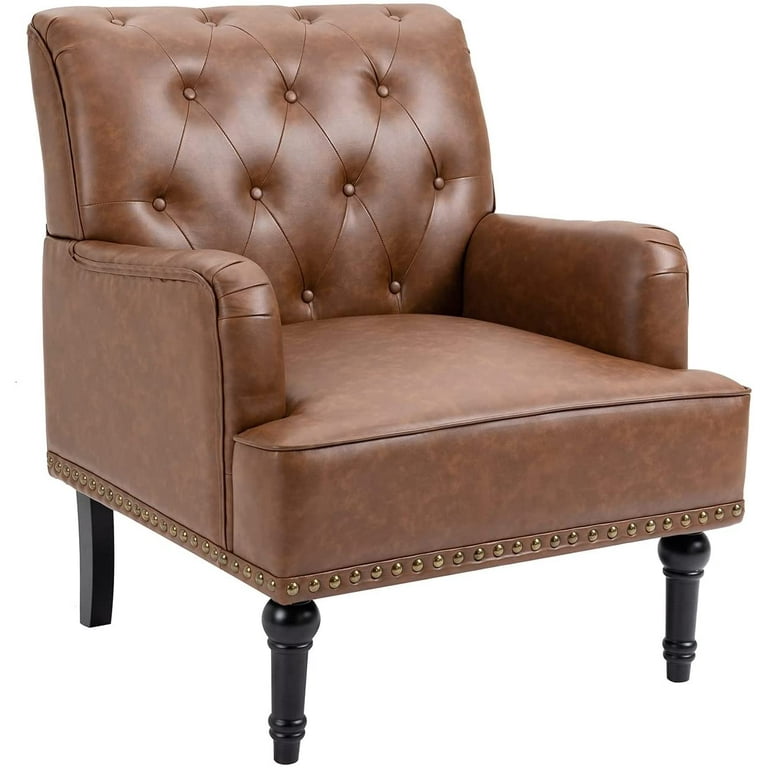 Tan leather single chair clearance