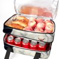 thumbnail image 5 of Animal Double Layered Insulated Lunch Bag with Two Compartments - Large Capacity 7.1x11.4x16.1 Inches Hand-Carry Lunch Bags for Refrigerated Meals, 5 of 6