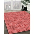 thumbnail image 2 of Ahgly Company Indoor Round Patterned Bean Red Area Rugs, 6' Round, 2 of 6