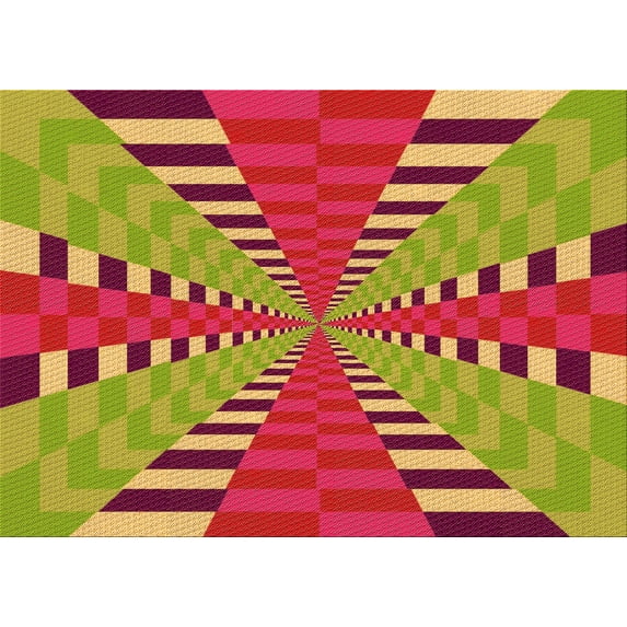 Ahgly Company Machine Washable Indoor Rectangle Transitional Crimson Red Area Rugs, 2' x 5'