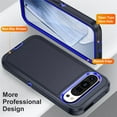 thumbnail image 3 of For Google Pixel 9 Pro 6.3 inch Shockproof Rugged Full Body Protection Heavy Duty Dust/Drop Proof 3-Layer Cover Case​,Blue,For Google Pixel 9 Pro, 3 of 8