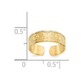 thumbnail image 3 of 14K Yellow Gold Ring Band Toe Flower & Butterfly, Size 6, 3 of 5