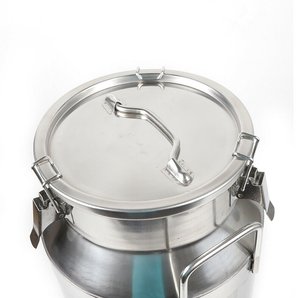 New Stainless Steel Milk Can with Lid 30L Capacity 