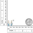 thumbnail image 6 of Gem Stone King 2.75 Ct Pear Shape Sky Blue Topaz E-F Lab Grown Diamond 925 Silver and 10K Yellow Gold Earrings, 6 of 6
