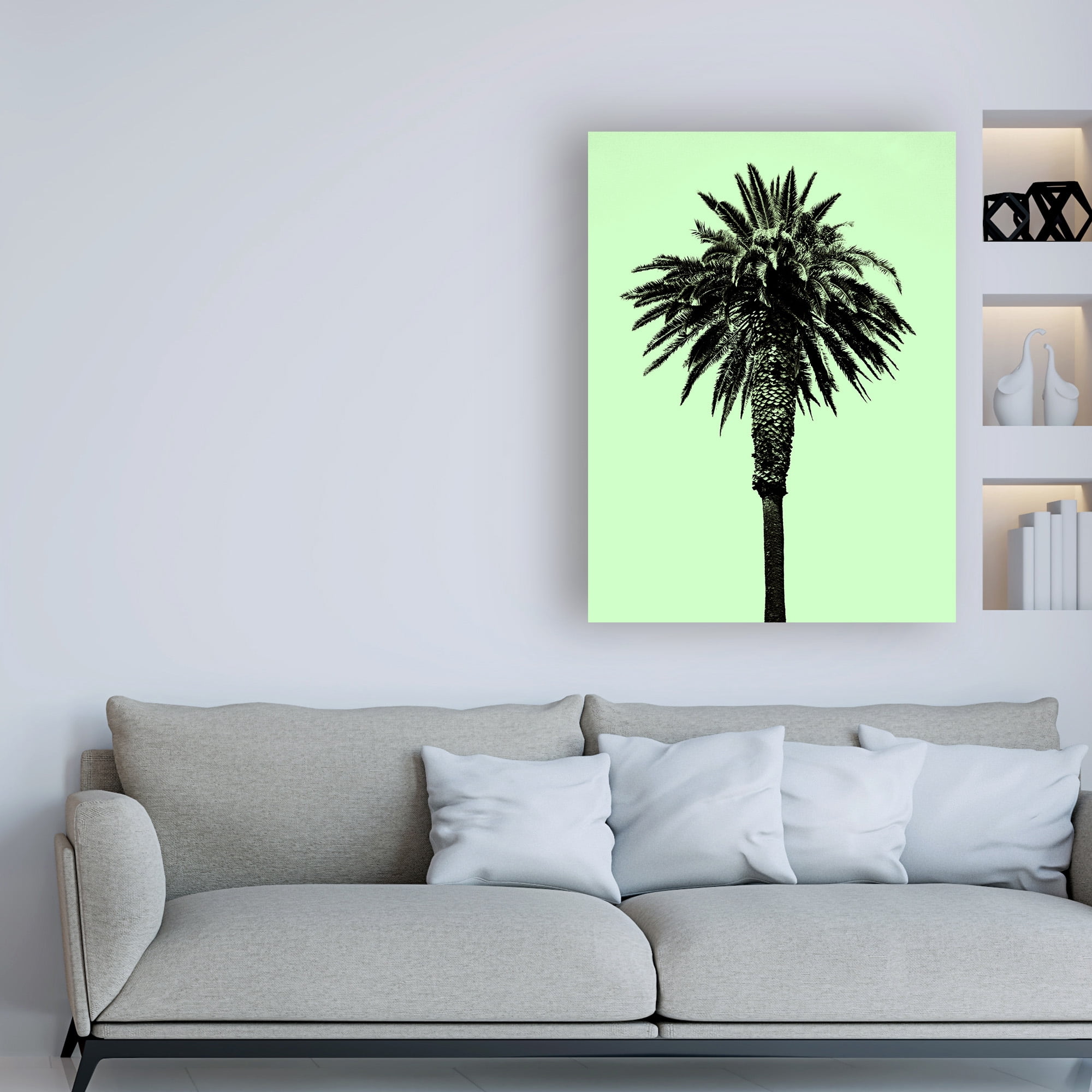 Trademark Fine Art 'Palm Tree 1996 (Green)' Canvas Art by Erik Asl
