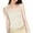 White, variant on ZyeKqe Square Neck Tank Tops for Women Sleeveless Undershirts Stretchy Slim Fitted Cami Shirts