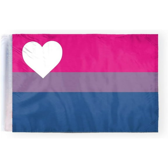 AGAS Biromantic Asexual Bi Romantic Ace Pride Motorcycle Flag 6x9 inch - Double-Layered Printed 2-Ply Durable Knitted Polyester - 0.75 inch Sleeve- Fits on 3/8" Mount Pole