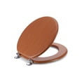thumbnail image 1 of J&V Textiles Round Toilet Seat With Easy Clean & Change Hinge (Wooden Grain)*, 1 of 4