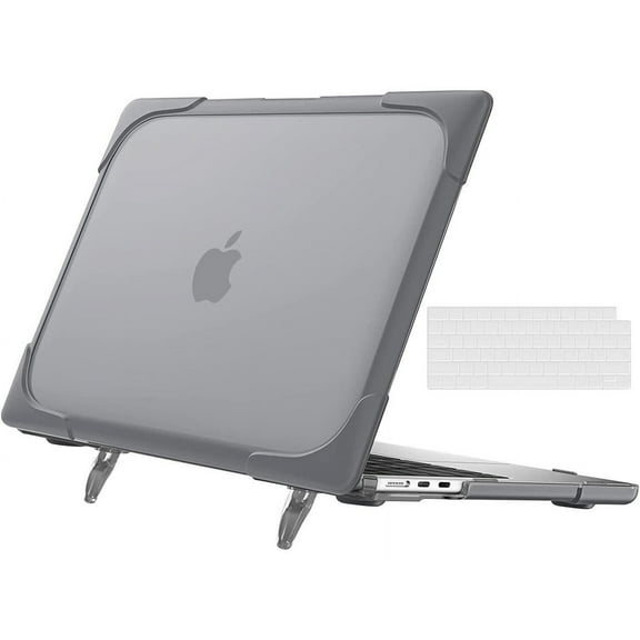 Hard Shell Case for MacBook Air 13.6 Inch 2022 Model A2681 with M2 Chip & Touch ID, Heavy Duty Protective Cover with Kickstand & Transparent Keyboard Cover