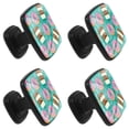 thumbnail image 2 of 4 Pcs Square Cabinet Handle Cupboard Knob Drawer Pulls Handle Donut Drinks Coffee Drawer Knobs with Screws Furniture Decoration, 2 of 7