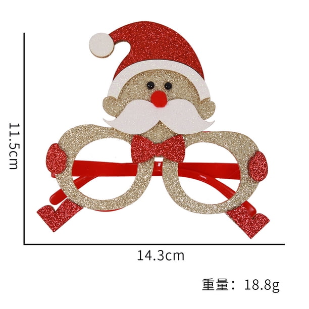 Nueva decoración navideña, gafas de dibujos animados, decoraciones navideñas, decoración para fiestas infantiles, marco de gafas, pequeño regalo