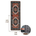 thumbnail image 4 of Sonoro Kate 2x6 Area Rugs for Living Room Bedroom, Non Slip Boho Machine Washable Indoor Floor Carpet, Red-Blue, 4 of 6