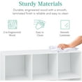 thumbnail image 6 of 6-Cube Storage Organizer, 13.5in Shelf Opening, Bookcase, Display Shelf, Customizable w/ 3 Removable Back Panels – White, 6 of 17