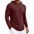 thumbnail image 4 of FchengtaiS Men's Athletic Fast Drying Hoodies Long Sleeve Sun Protection Lightweight Pullovers Running Gym Workout, 4 of 4