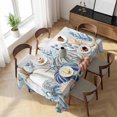 thumbnail image 3 of Pumpkin Starfish Table Cloth Waterproof Tablecloths, Blue Thanksgiving Coastal Autumn Tablecloth Dining Table Cover for Kitchen Party Tabletop Outdoor, Rectangle Tablecloth 54x108 Inch, 3 of 9