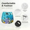 thumbnail image 4 of Bixox Women's Corals and Tropical Fish pattern 2 in 1 Running Shorts - Lightweight Athletic Workout Gym Yoga Shorts Liner with Pockets - X-Large, 4 of 7