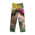 thumbnail image 2 of Fotbe Flower Crown Guinea Pig Men's Pajama Pants,Sleepwear Pants,Pj Bottoms Drawstring And Pockets-Small, 2 of 7