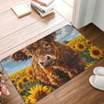 thumbnail image 4 of Uemuo Cloud Sky Sunflower Cow Printed Door Mat Indoor Doormat 16"x24",Front Back Door Mats Non Slip Entrance Rugs,Inside Doormats for Entryway, 4 of 9