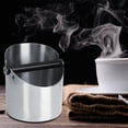 thumbnail image 3 of Coffee Grind Waste Bin,Thicken Round Stainless Steel Coffee Grounds Bucket Coffee Grounds Box User-Friendly Design, 3 of 8
